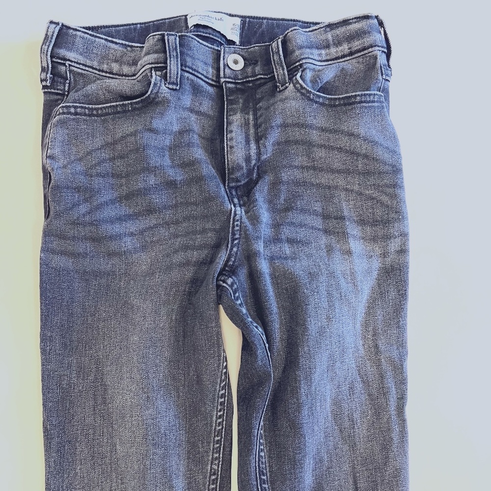 Abercrombie & Fitch Kids Girls 15/16 High Rise Jean Legging Black Button Fly